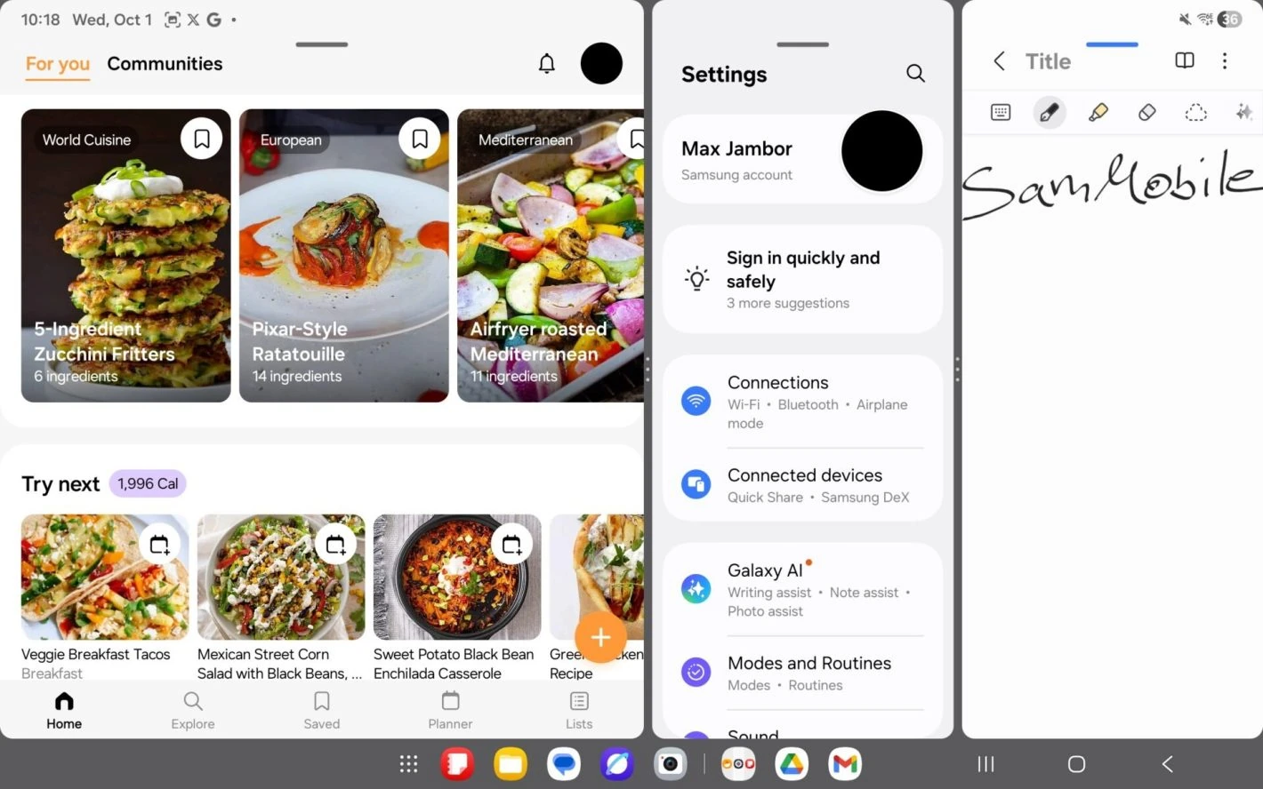One UI 8 new multitasking layout samsung galaxy tablets