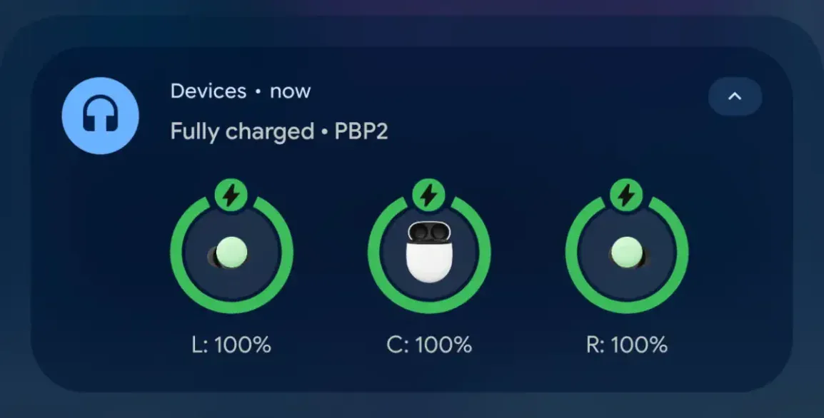 Pixel Buds Pro 2 charge level phone image 1