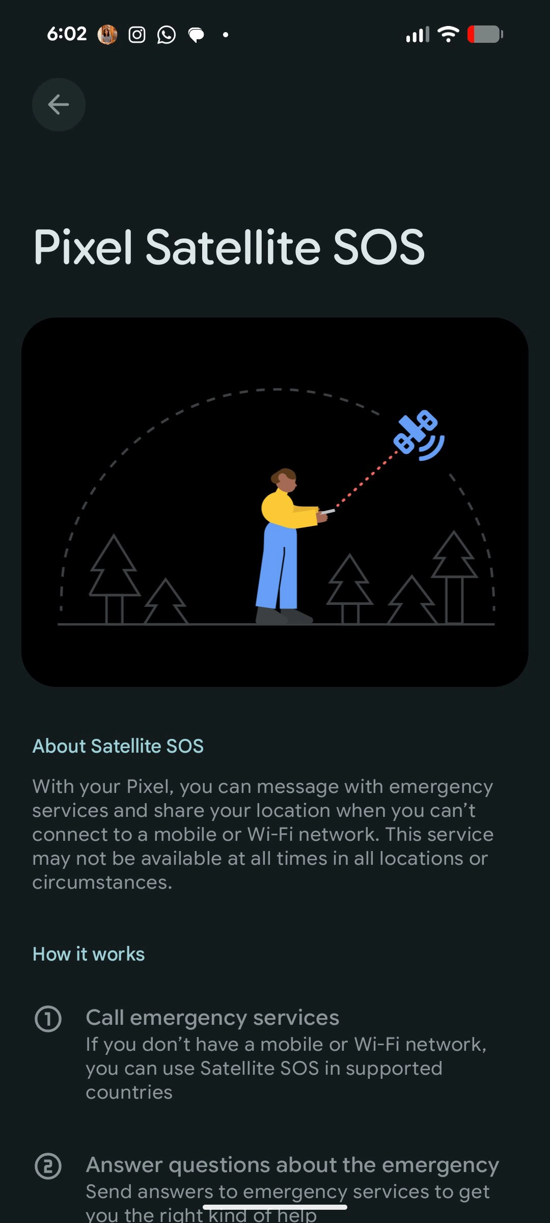 Pixel Satellite SOS bug 1