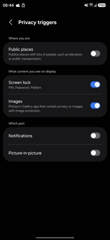 Samsung Privacy display screenshots leak 2