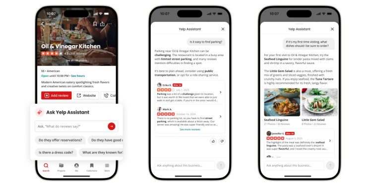 Yelp’in AI ile restoran menülerini tarayarak yemek görselleri gösterme özelliği