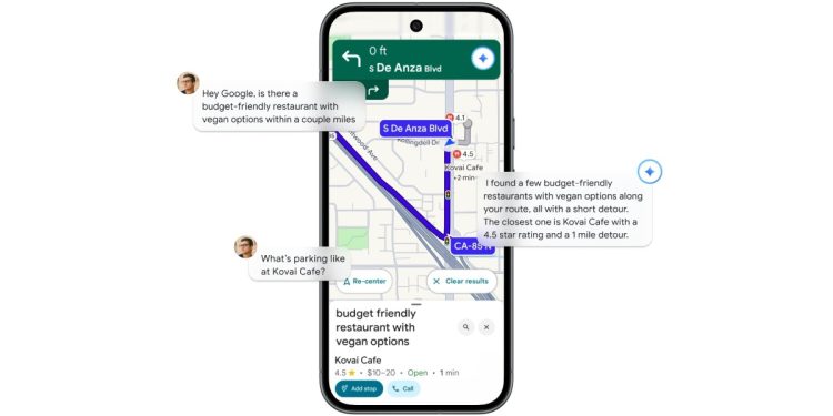 Google Haritalar, Gemini entegrasyonu ile navigasyonu ve sesli kullanımını geliştiriyor.
